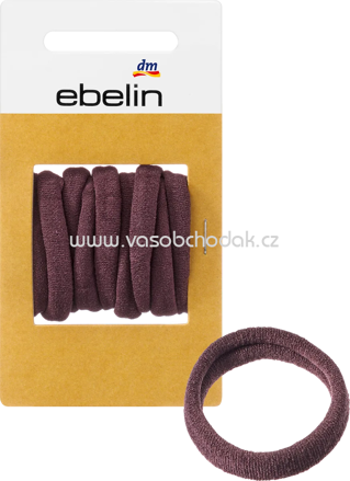 ebelin Haargummis weich, braun, 9 St