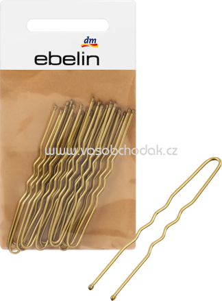 ebelin Haarnadeln lang Gold-Optik, 15 St