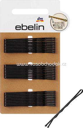 ebelin Haarschieber midi schwarz, 27 St