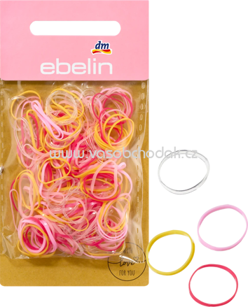 ebelin Mini-Haargummis bunt, 250 St