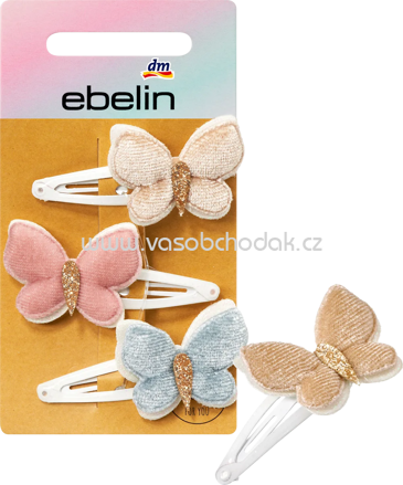 ebelin Haarclips Schmetterling, 3 St