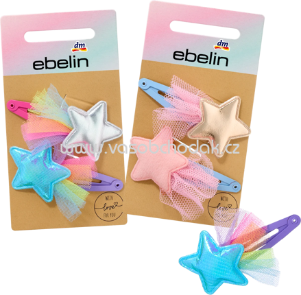 ebelin Haarclips Sterne, 2 St
