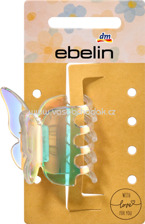 ebelin Haarklammer Schmetterling holografisch, 1 St
