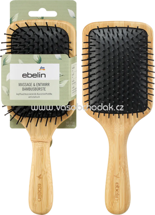 ebelin Haarbürste Bambus Massage & Entwirr, 1 St ebelin Haarbürste Bambus Massage & Entwirr, 1 St