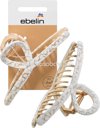ebelin Haarspange weiß/gold Optik, 1 St