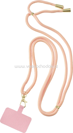 ebelin Handykette Textilband, rosa-orange, 1 St