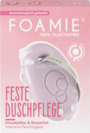 Foamie Festes Duschgel Kirschblüte & Reismilch, 80g