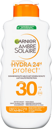Garnier Ambre Solaire Sonnenmilch HYDRA 24h protect, LSF 30, 175 ml