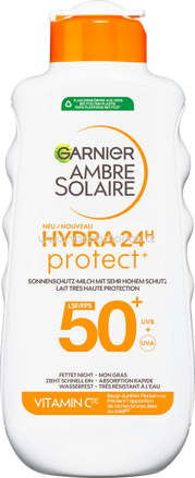 Garnier Ambre Solaire Sonnenmilch HYDRA 24h protect, LSF 50+, 175 ml
