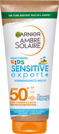 Garnier Ambre Solaire Sonnenmilch Kids sensitiv expert+, LSF 50+, 175 ml