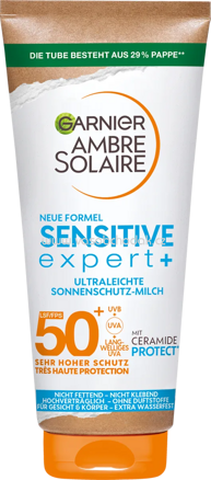 Garnier Ambre Solaire Sonnenmilch sensitive expert+, LSF 50+, 175 ml