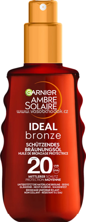 Garnier Ambre Solaire Sonnenöl Spray ideal bronze, LSF 20, 150 ml