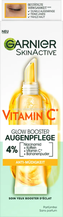 Garnier Skin Active Augencreme Glow Booster, Vitamin C, 15 ml