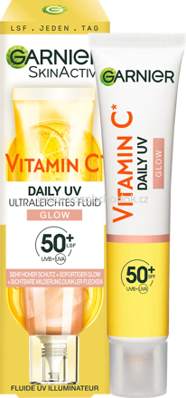 Garnier Skin Active Fluid Vitamin C Glow LSF 50+, 40 ml
