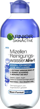 Garnier Skin Active Mizellenwasser empfindliche Haut und Augen All in 1, 400 ml