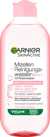 Garnier Skin Active Mizellenwasser Rosenwasser All in 1, 400 ml