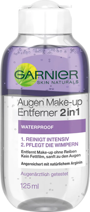 GARNIER SKIN NATURALS Augen Make-up Entferner 2in1, Waterproof, 125 ml