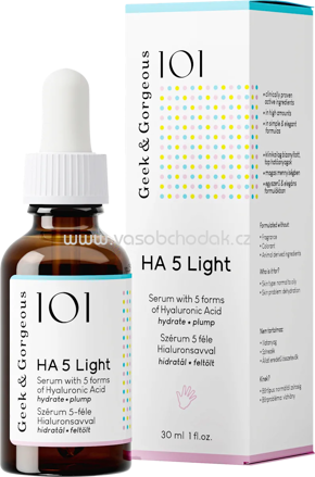 Geek&Gorgeous Serum HA 5 Light, 30 ml