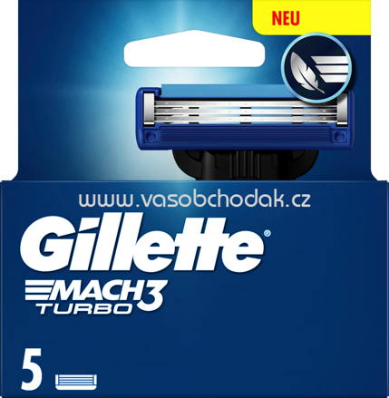Gillette Rasierklingen, Mach3 Turbo, 5 St
