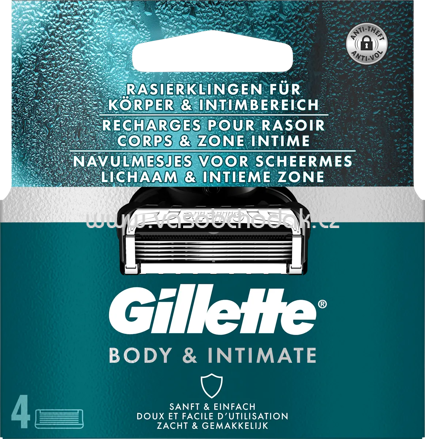 Gillette INTIMATE Rasierklingen, Intimate, 4 St