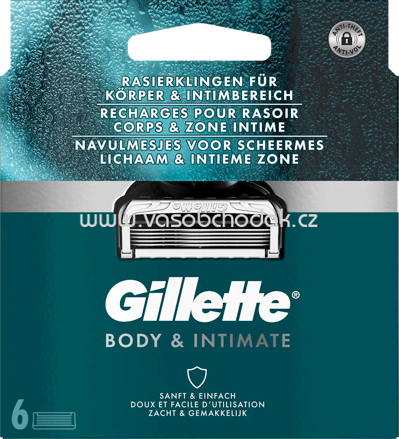 Gillette INTIMATE Rasierklingen, Intimate, 6 St