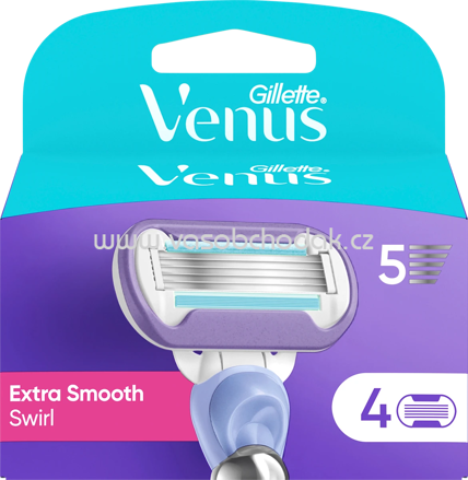 Gillette Venus Rasierklingen, Extra Smooth Swirl, 4 St