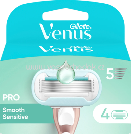 Gillette Venus Rasierklingen, Pro Smooth Sensitive, 4 St