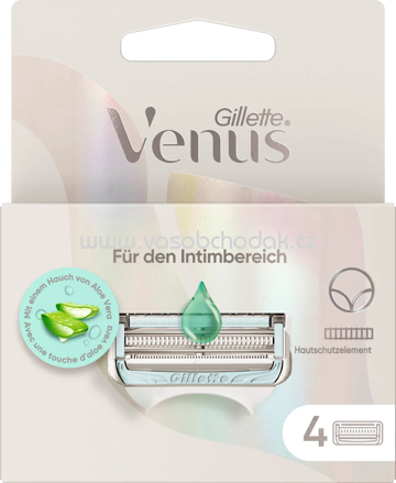 Gillette Venus Rasierklingen für den Intimbereich, Aloe Vera, 4 St