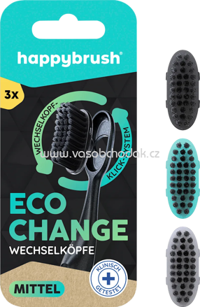 happybrush Aufsteckbürsten Eco Change mittel, 3 St