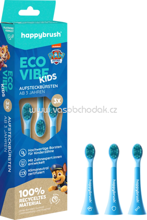 happybrush Aufsteckbürsten Kinder Eco Vibe Paw Patrol, 3 St