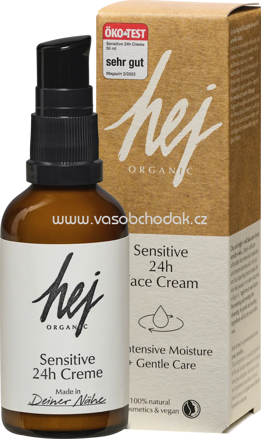 hej ORGANIC Gesichtscreme Sensitive 24H Face Cream, 50 ml