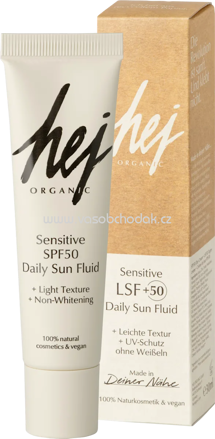 hej ORGANIC Gesichtscreme Sensitive LSF 50, 30 ml