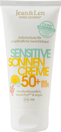 Jean&Len Sonnencreme Gesicht, sensitiv, LSF 50+, 50 ml