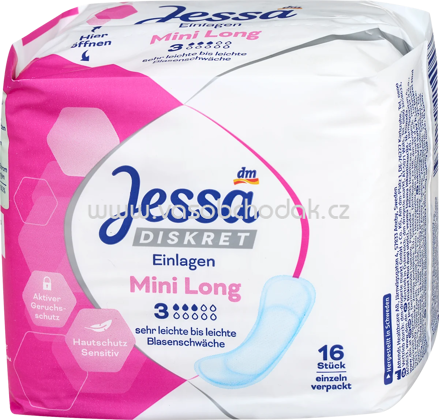 Jessa DISKRET Einlagen Inkontinenz Mini Long, 16 St