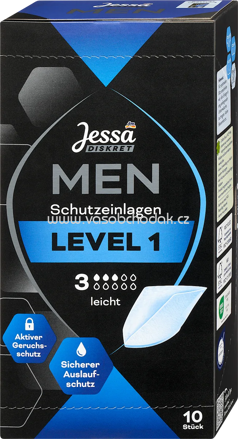 Jessa DISKRET Men Einlagen Inkontinenz Level 1 Leicht, 10 St