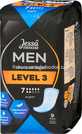 Jessa DISKRET Men Einlagen Level 3 Super, 9 St