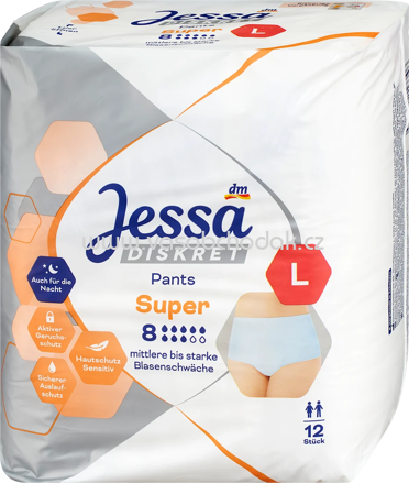 Jessa DISKRET Pants Inkontinenz Super Gr. L, 12 St
