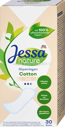 Jessa Slipeinlagen Cotton Lang nature, 30 St