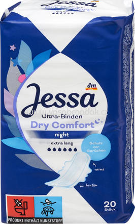 Jessa Ultra-Binden Dry Comfort Night, Big Pack, 20 St