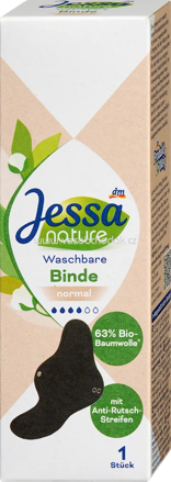Jessa Waschbare Binde schwarz Normal nature, 1 St