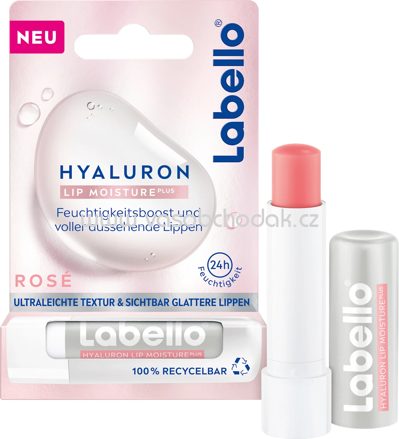 Labello Lippenpflege Hyaluron Moisture Rosé, 4,8 g