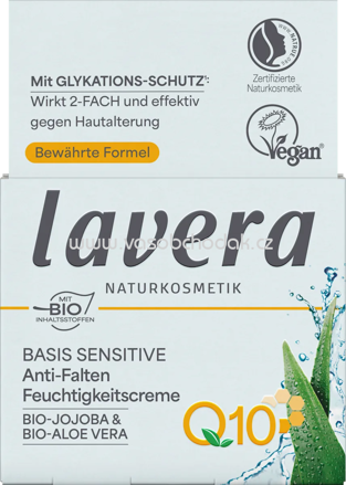 lavera NATURKOSMETIK Anti Falten Feuchtigkeitscreme Q10 Basis Sensitiv, 50 ml
