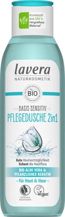 lavera NATURKOSMETIK Pflegedusche Basis Sensitiv 2in1, 250 ml
