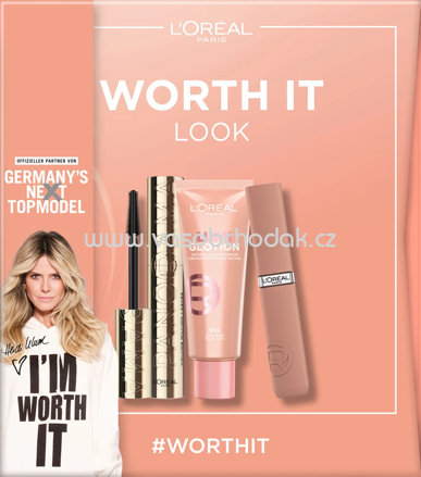 L'ORÉAL PARiS Make-up Set GNTM Worth It Look mit Mascara, Highlighter & Lippenstift, 1 St