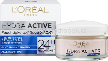 L'ORÉAL PARiS Nachtcreme Hydra Active 3, 50 ml