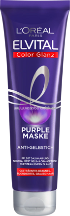 L'ORÉAL PARiS ELVITAL Haarkur Color Glanz Anti-Gelbstich, 150 ml