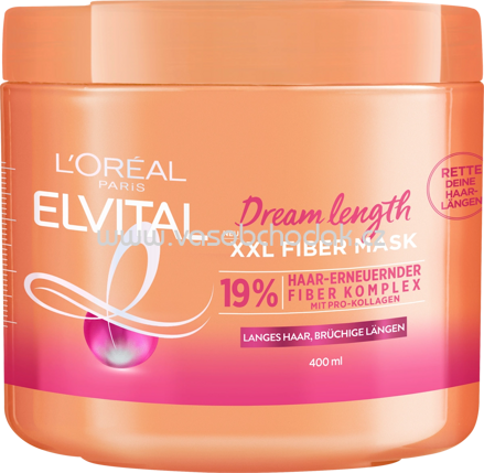 L'ORÉAL PARiS ELVITAL Haarkur Dream Length XXL FIBRE MASK, 400 ml