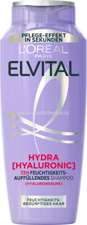 L'ORÉAL PARiS ELVITAL Shampoo Hydra Hyaluronic, feuchtigkeitsauffüllend, 250 ml