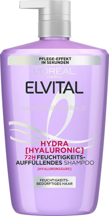 L'ORÉAL PARiS ELVITAL Shampoo Hydra Hyaluronic, feuchtigkeitsspendend, 1.000 ml