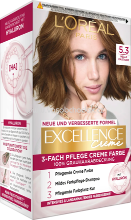 L'ORÉAL PARiS EXCELLENCE Creme Haarfarbe 5.3 Helle Kastanie, 1 St